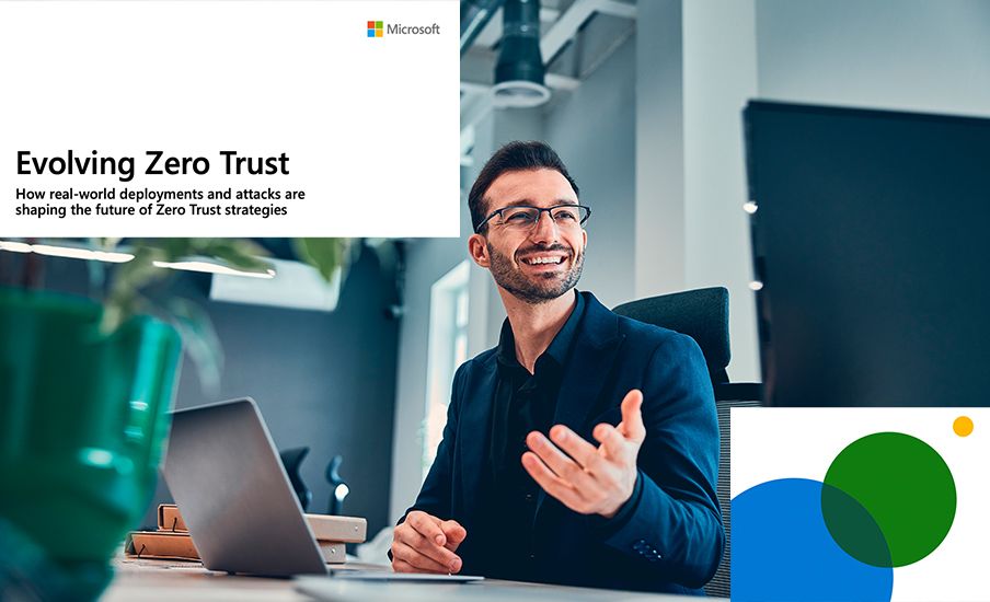 Profesional explicando acerca de ciberseguridad con Zero Trust de Microsoft